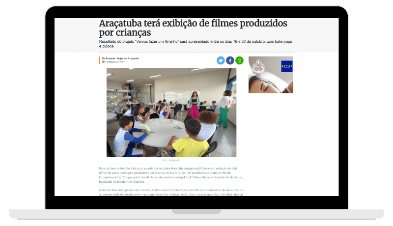 OFICINA VAMOS FAZER UM FILMINHO-ARAÇATUBA-SP